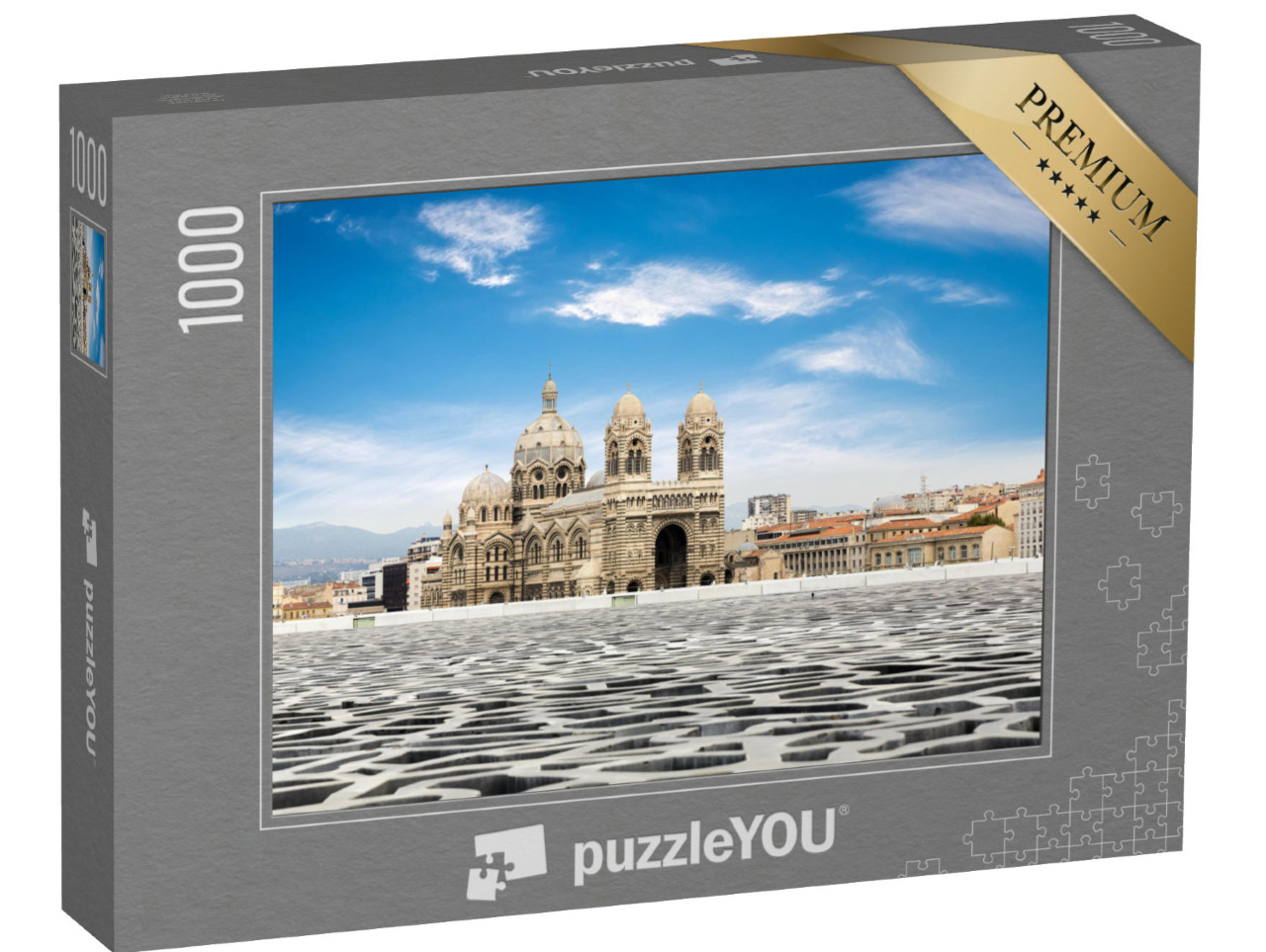 Puzzle 1000 Teile „Cathedral de la Major, Wahrzeichen von Marseille, Frankreich“