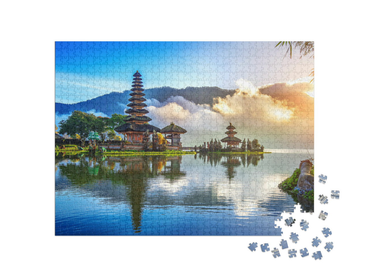 Puzzle 1000 Teile „Berühmter Tempel von Bali, Indonesien“