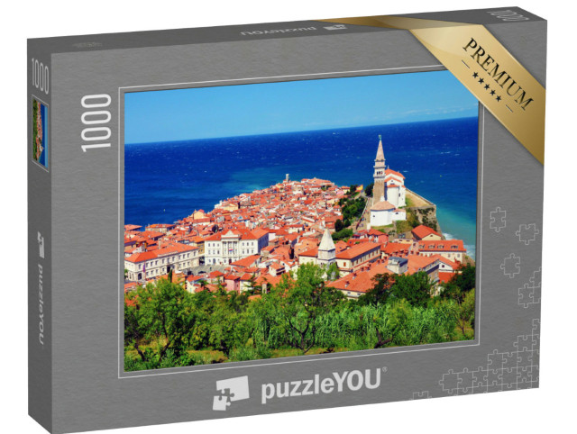 Puzzle 1000 Teile „Wunderschöne Stadt Piran in Slowenien“