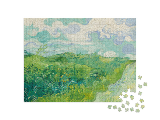 Puzzle 1000 Teile „Vincent van Gogh - Grüne Weizenfelder, Auvers“