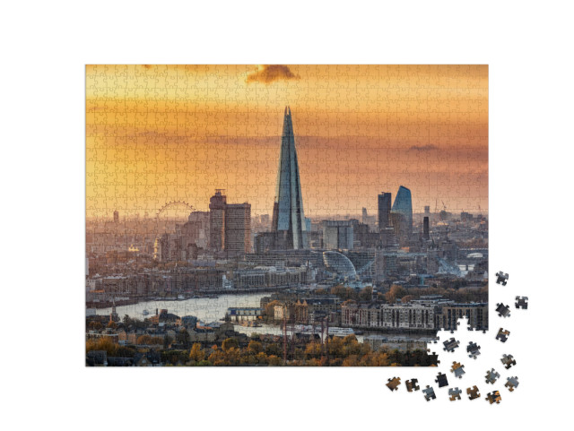 Puzzle 1000 Teile „Skyline von London, Herbst, Vereinigtes Königreich“