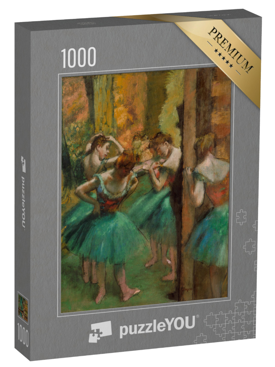 Puzzle 1000 Teile „Edgar Degas - Tänzer, Rosa und Grün“