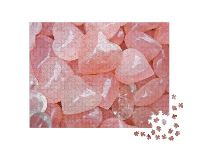 Puzzle 1000 Teile „Herzförmiger Rosenquarz“