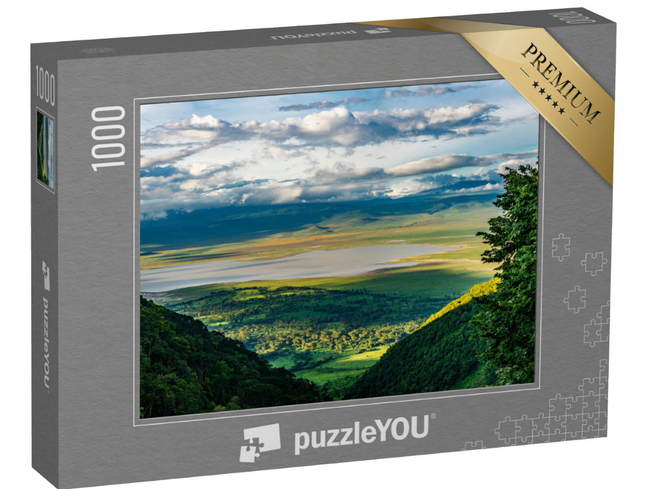 Puzzle 1000 Teile „Blick auf den Boden des Ngorongoro-Kraters“
