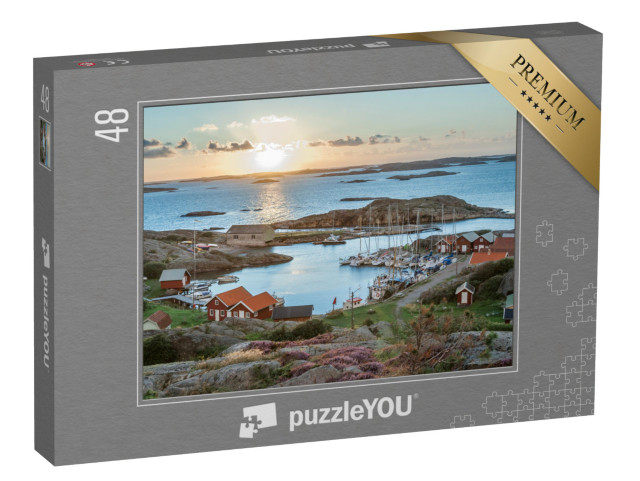 Puzzle 48 Teile „Fischereihafen der schwedischen Schären, Insel Ramsoe“