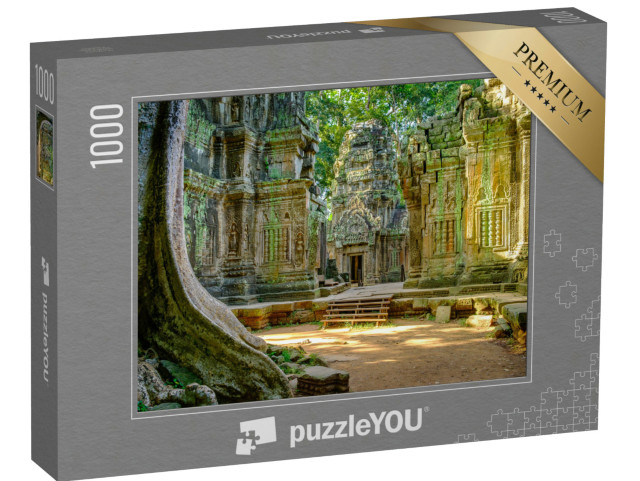 Puzzle 1000 Teile „Ta Prohm-Tempel, Teil des Angkor Wat, Kambodscha, berühmt aus Tomb Raider“