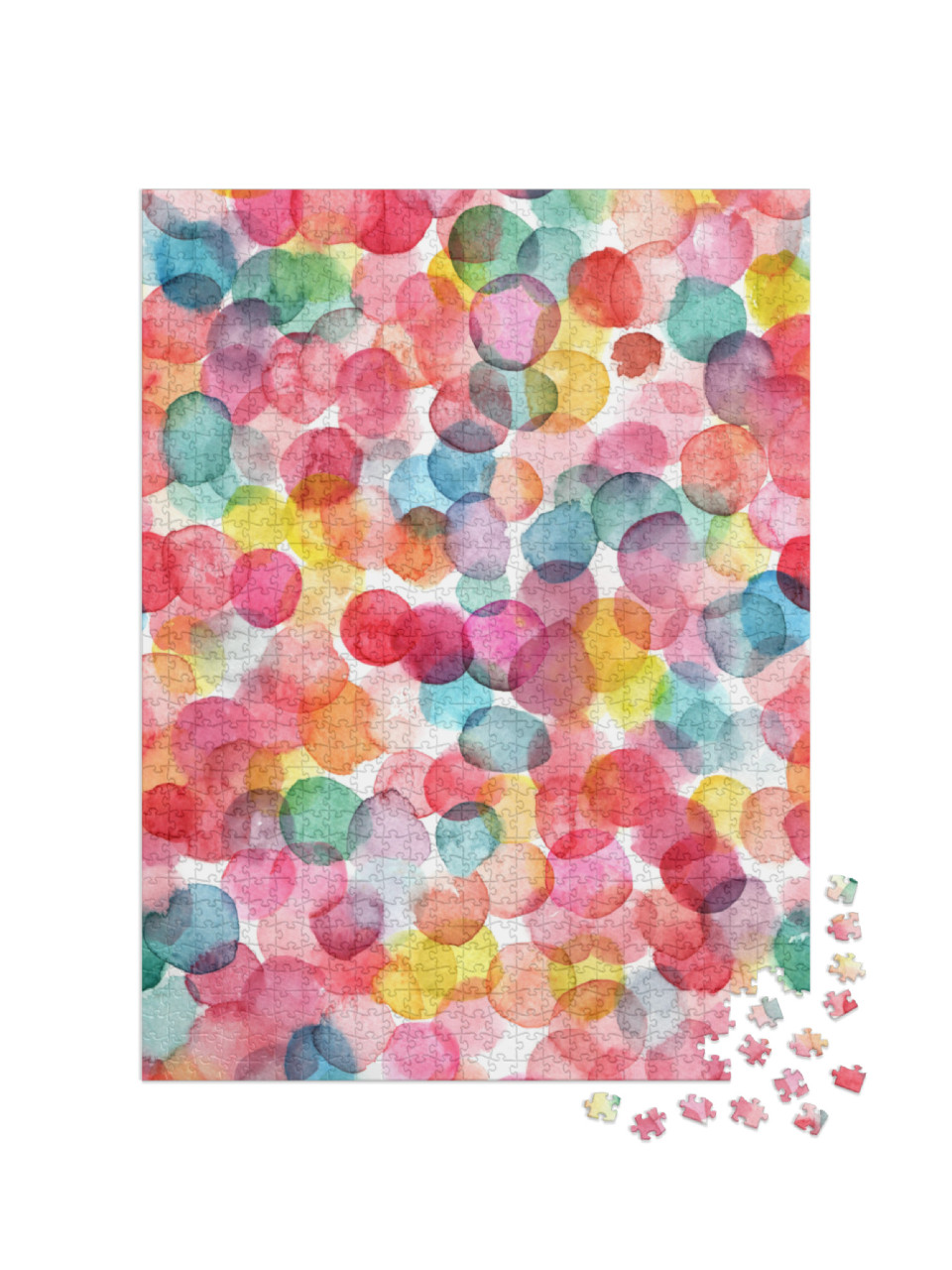 Puzzle 1000 Teile „Bunte Aquarell-Punkte“