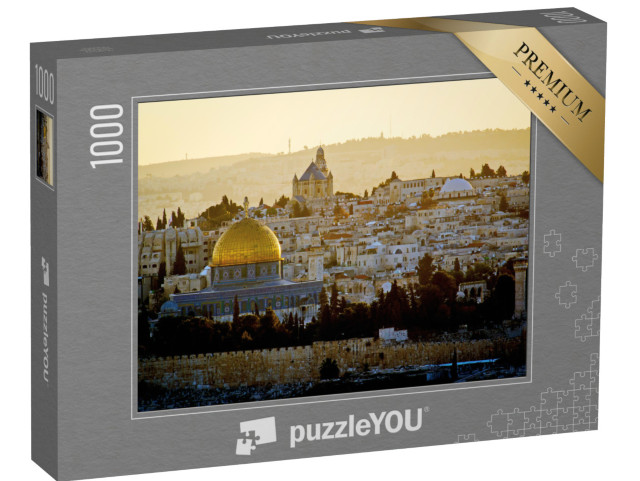 Puzzle 1000 Teile „Die Altstadt von Jerusalem im Abendlicht“