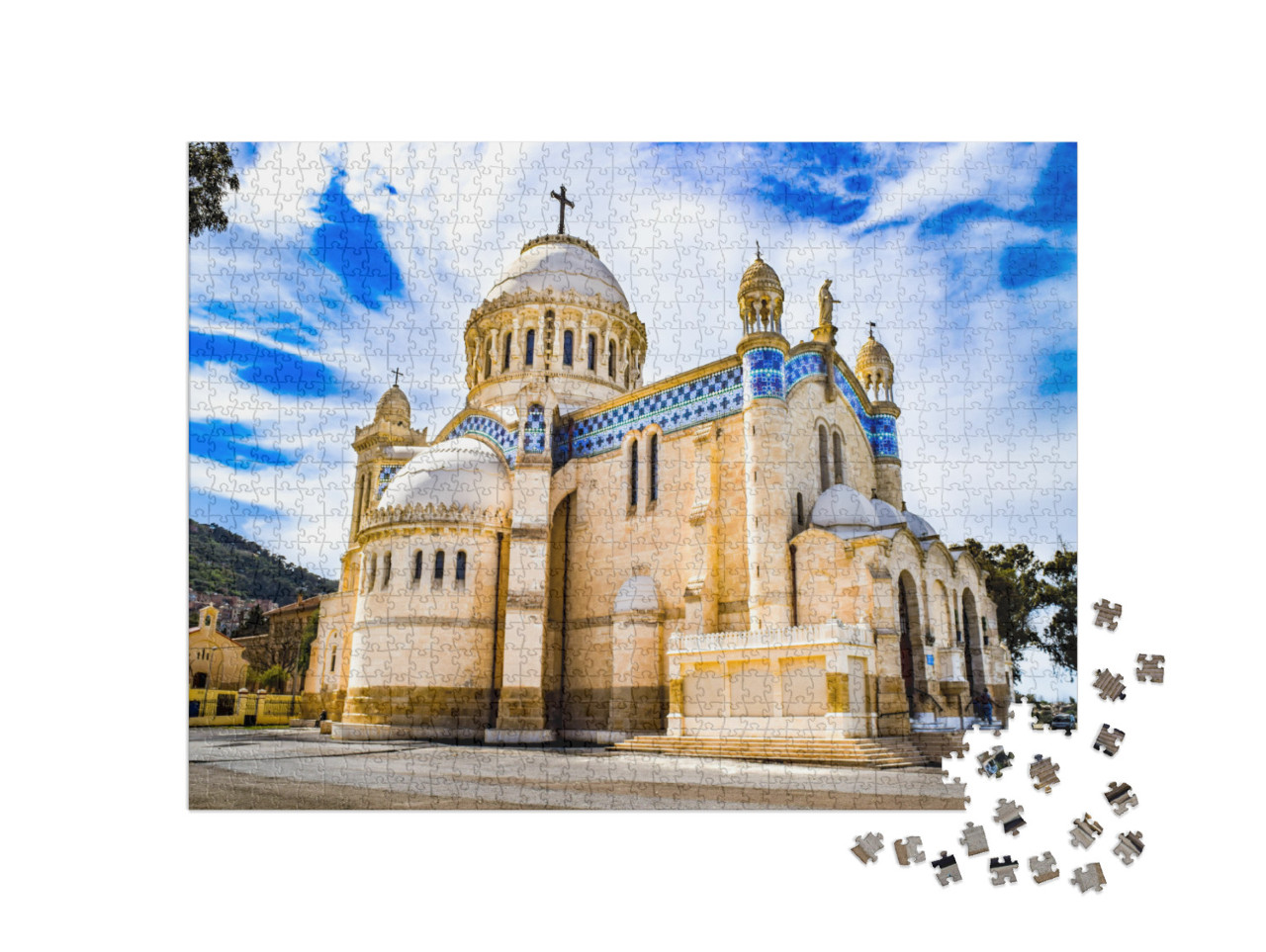 Puzzle 1000 Teile „Kathedrale Notre Dame d'Afrique in Algier, Algerien“