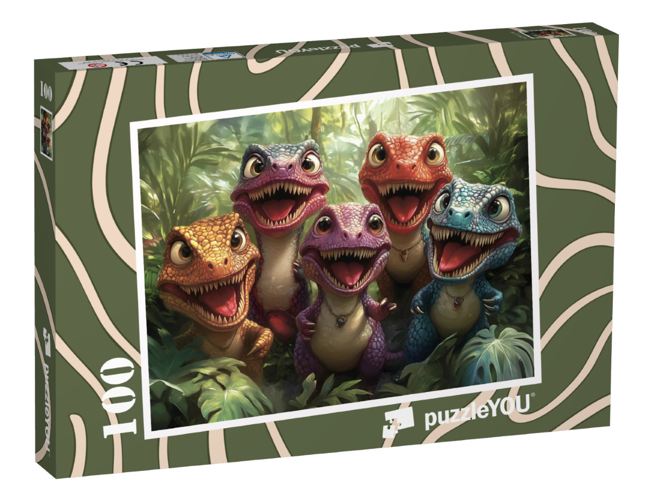 Puzzle 100 Teile „Der Dino Urzeit Chor“