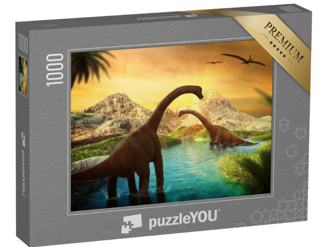 Puzzle 1000 Teile „Die Welt der Dinosaurier“