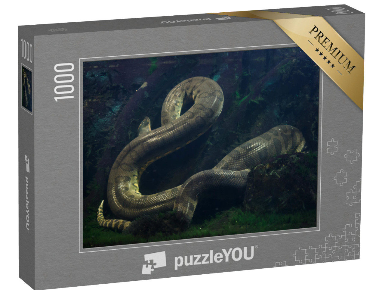 Puzzle 1000 Teile „Grüne Anakonda, Eunectes murinus“
