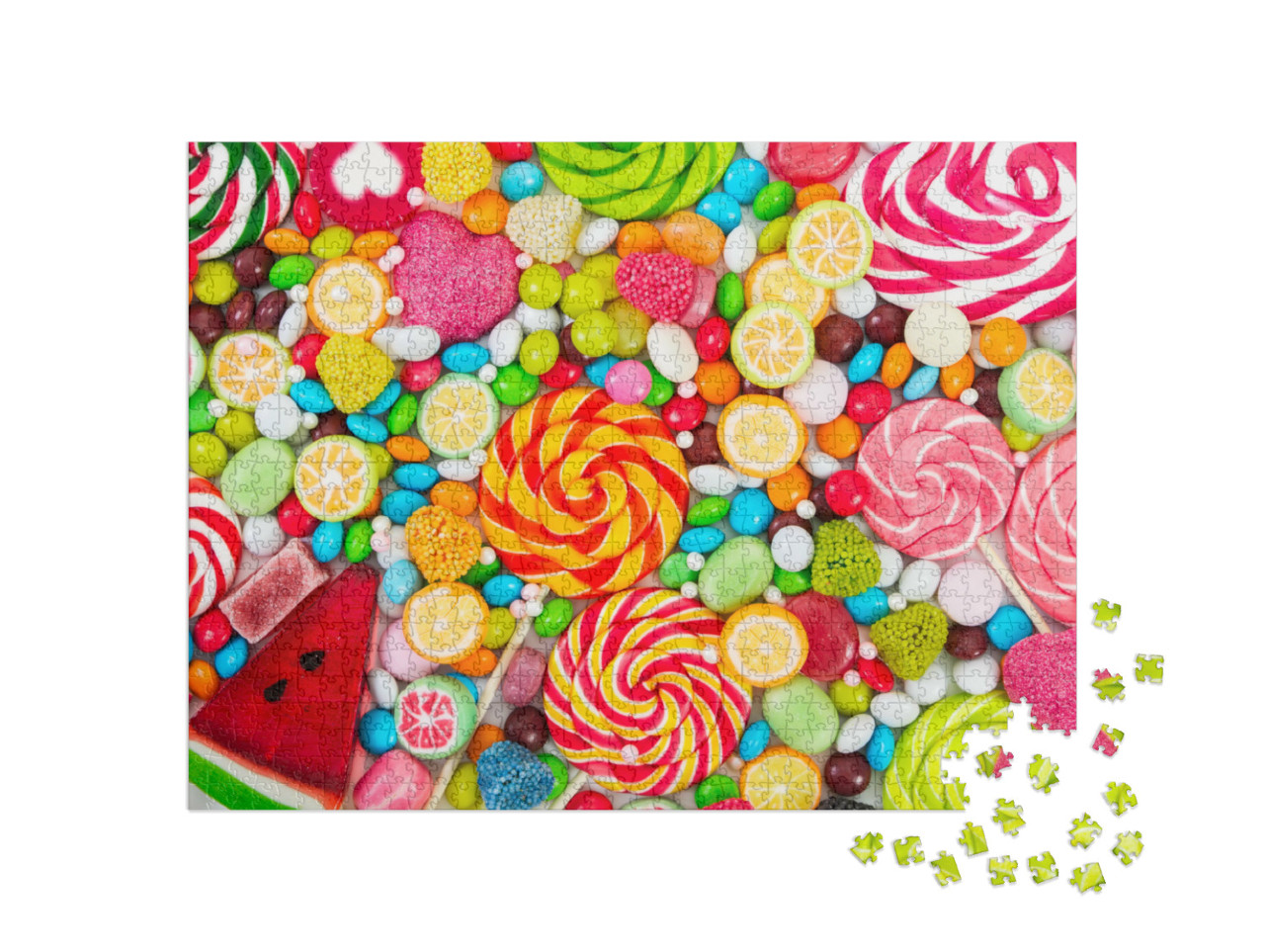 Puzzle 1000 Teile „Bunte Lutscher und runde Süßigkeiten“