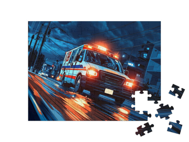 Puzzle 100 Teile „Leben retten im Eiltempo“