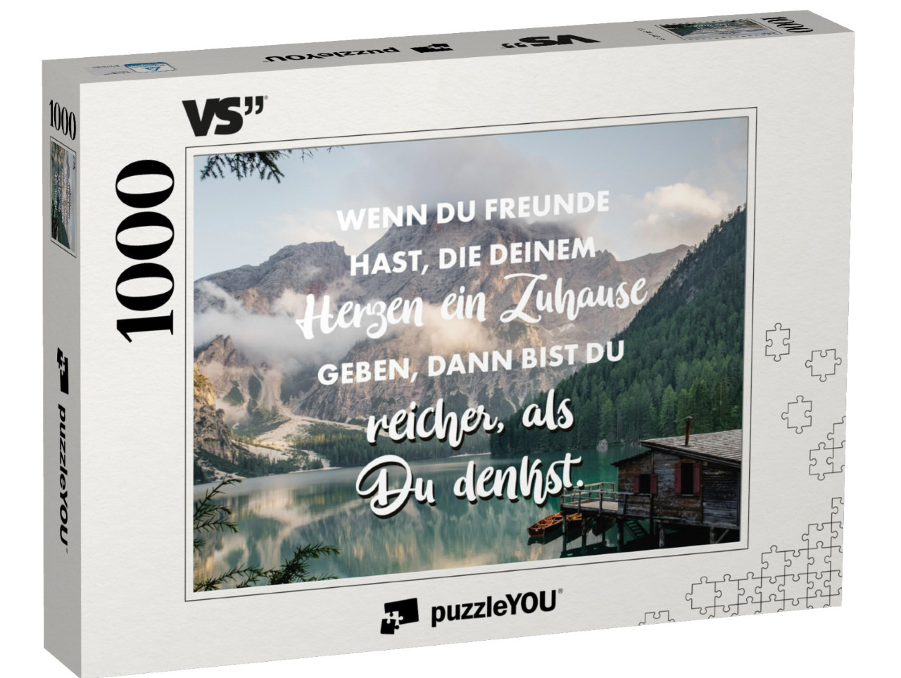 Puzzle 1000 Teile „Wenn Du Freunde hast, die Deinem Herzen ein Zuhause geben, dann bist Du reicher, als Du denkst.“