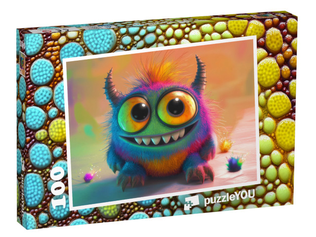 Puzzle 100 Teile „Krallen, Klauen, Glubschaugen: Monster Kalle“