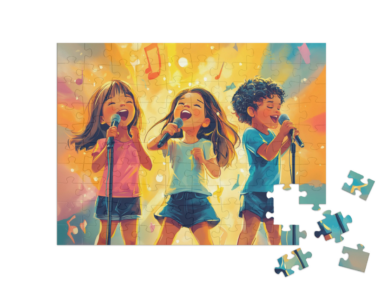 Puzzle 100 Teile „Rockstars - Musik verbindet“