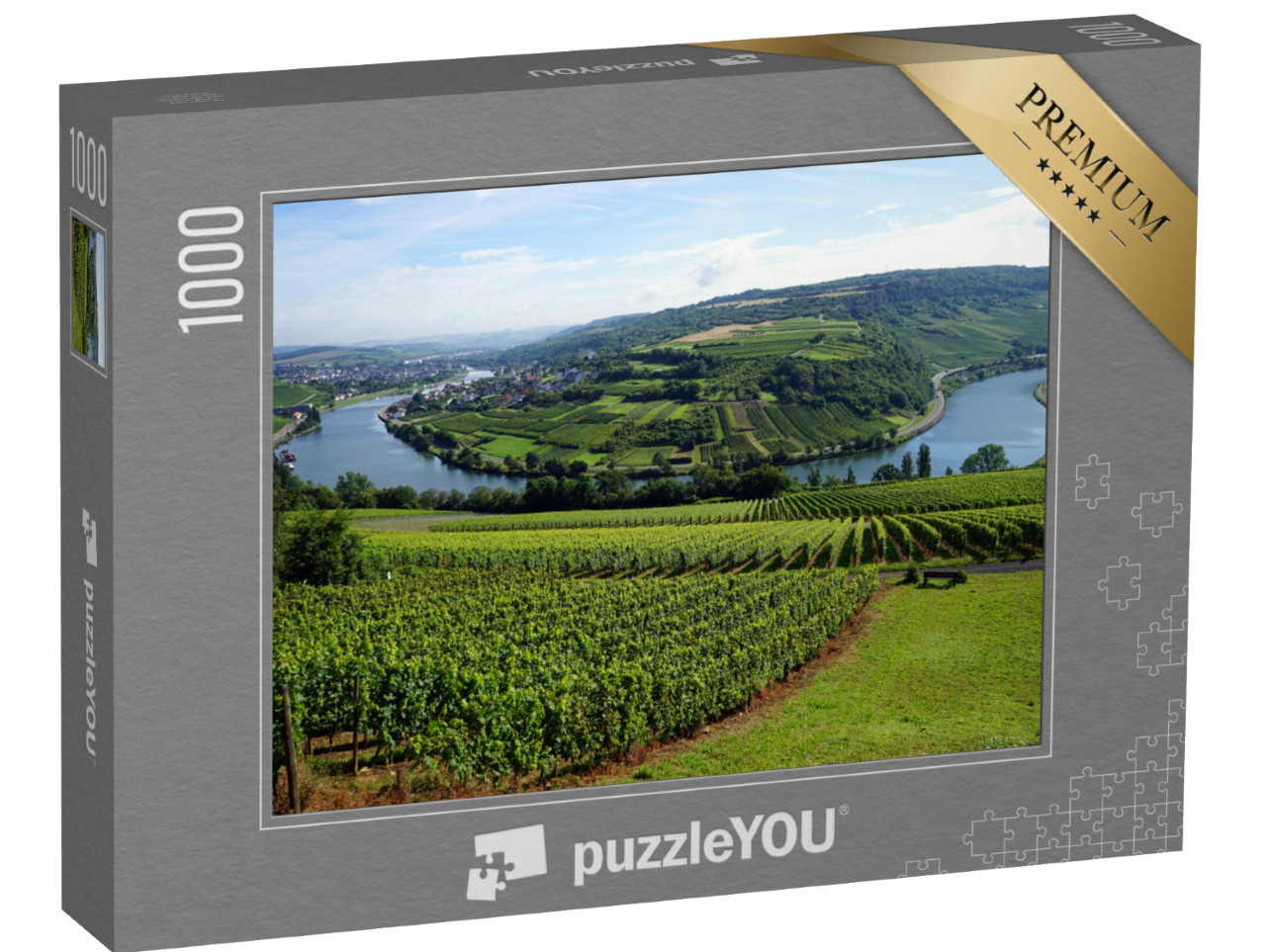 Puzzle 1000 Teile „Das Moseltal an der Grenze zwischen Deutschland und Luxemburg“