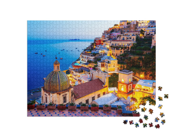 Puzzle 1000 Teile „Positano, Amalfiküste, Kampanien, Sorrent, Italien“