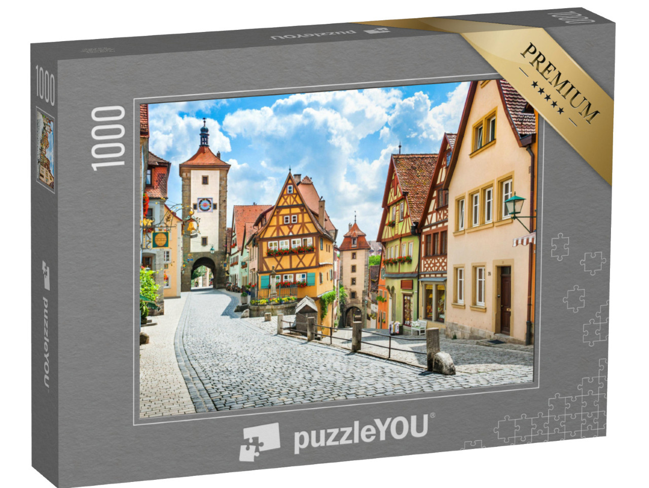 Puzzle 1000 Teile „Historisches Rothenburg ob der Tauber, Deutschland“