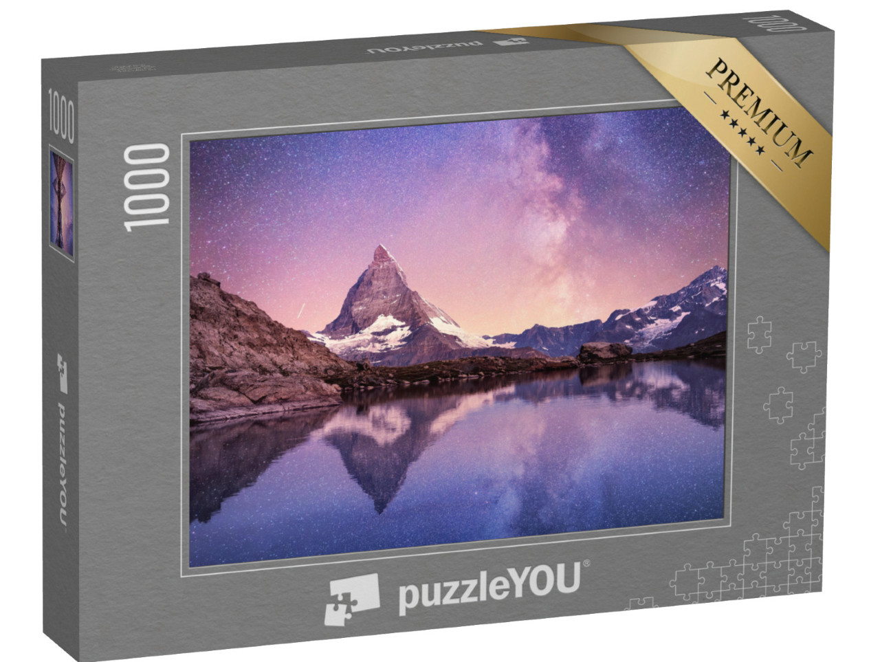 Puzzle 1000 Teile „Milchstraße über dem Matterhorn, Schweiz“