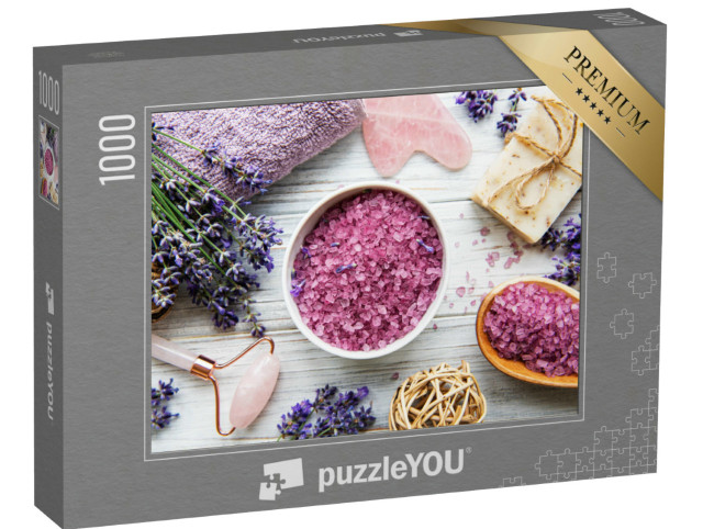 Puzzle 1000 Teile „Zutaten für natürliche SPA-Kosmetik mit Lavendel“