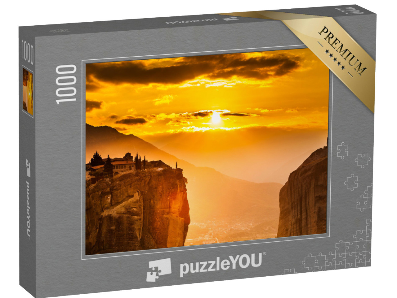 Puzzle 1000 Teile „Die Meteora-Klöster, Griechenland Kalambaka. UNESCO-Weltkulturerbe.“