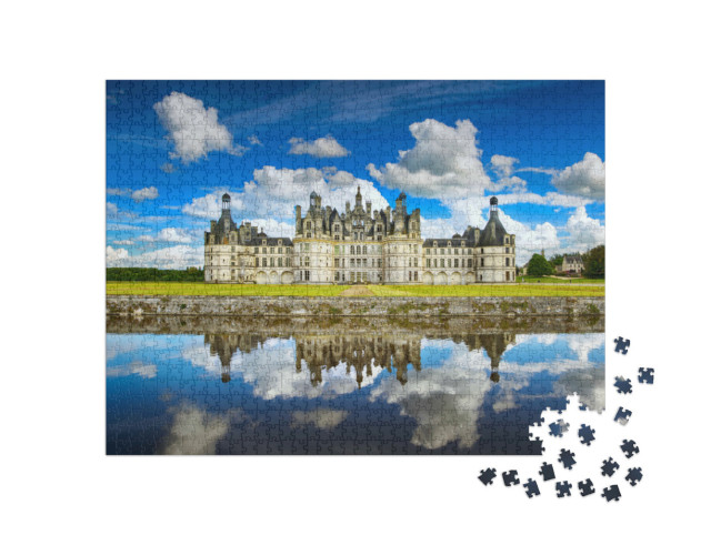 Puzzle 1000 Teile „Chateau de Chambord: Schloss im Loire-Tal, Frankreich“