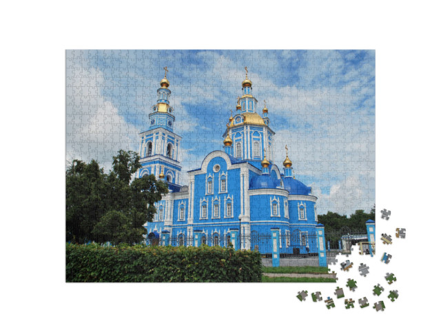 Puzzle 1000 Teile „Erlöser-Himmelfahrts-Kathedrale von Uljanowsk, Russland“