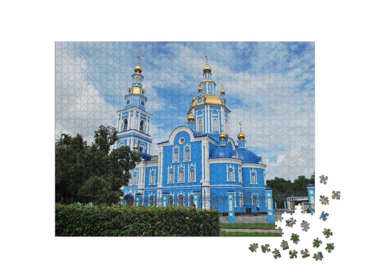 Puzzle 1000 Teile „Erlöser-Himmelfahrts-Kathedrale von Uljanowsk, Russland“