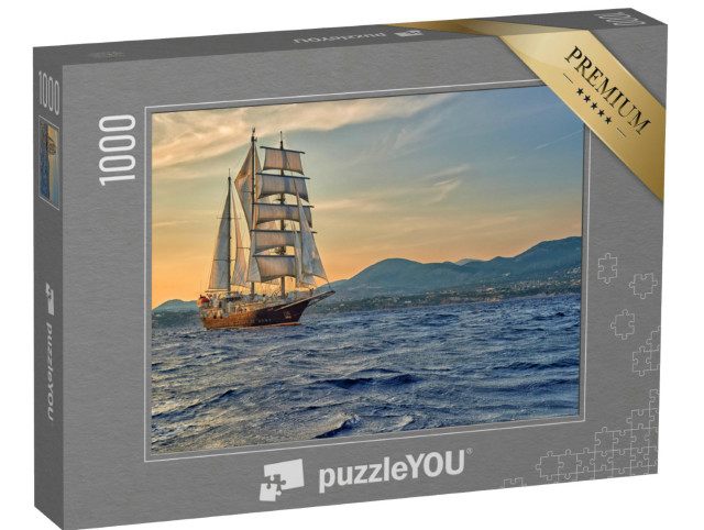 Puzzle 1000 Teile „Ein Segelschiff auf seiner Reise“