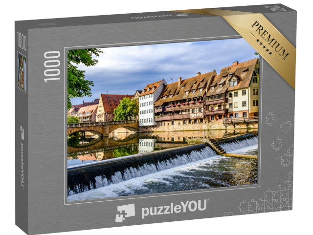 Puzzle 1000 Teile „Historische Fassade: Altstadt von Nürnberg, Deutschland“