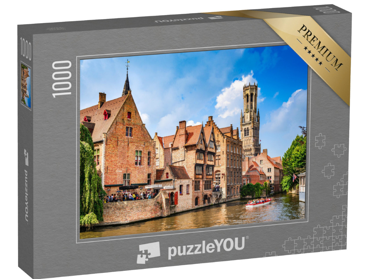 Puzzle 1000 Teile „Das Venedig des Nordens, Stadtbild von Brügge, Belgien“