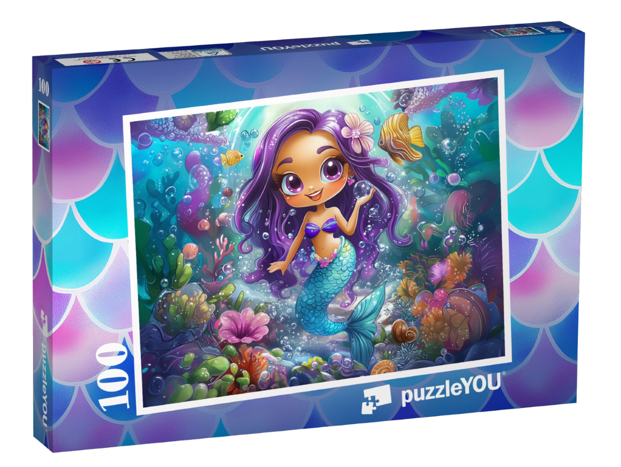 Puzzle 100 Teile „Die Abenteuer der magischen Meerjungfrau“
