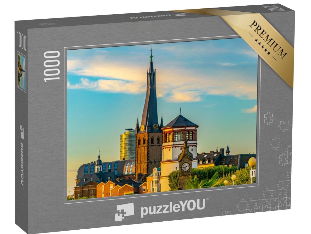 Puzzle 1000 Teile „St. Lambertus-Kirche in Düsseldorf, Deutschland“