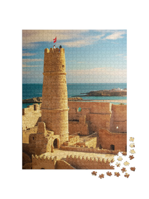 Puzzle 1000 Teile „Mittelalterliche Festung von Monastir, Tunesien“