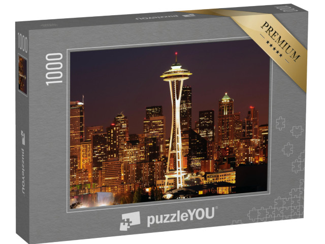 Puzzle 1000 Teile „Seattle bei Nacht“