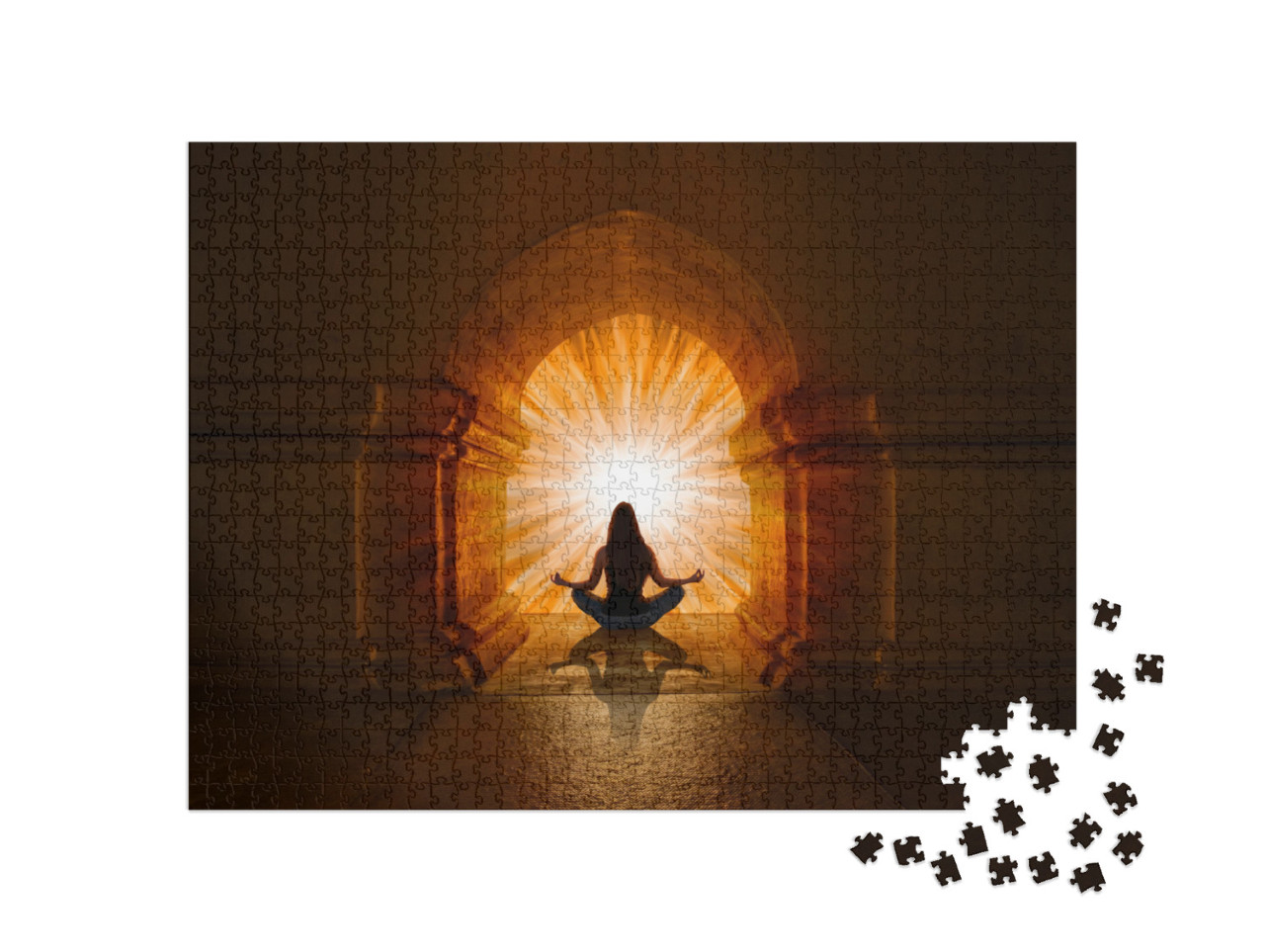 Puzzle 1000 Teile „Frau bei Yoga und Meditation“