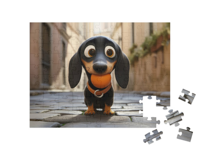 Puzzle 100 Teile „Unterwegs mit Oscar“