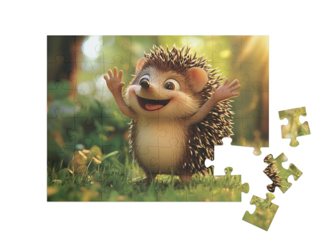 Puzzle 48 Teile „Igel Iggi auf Reisen“