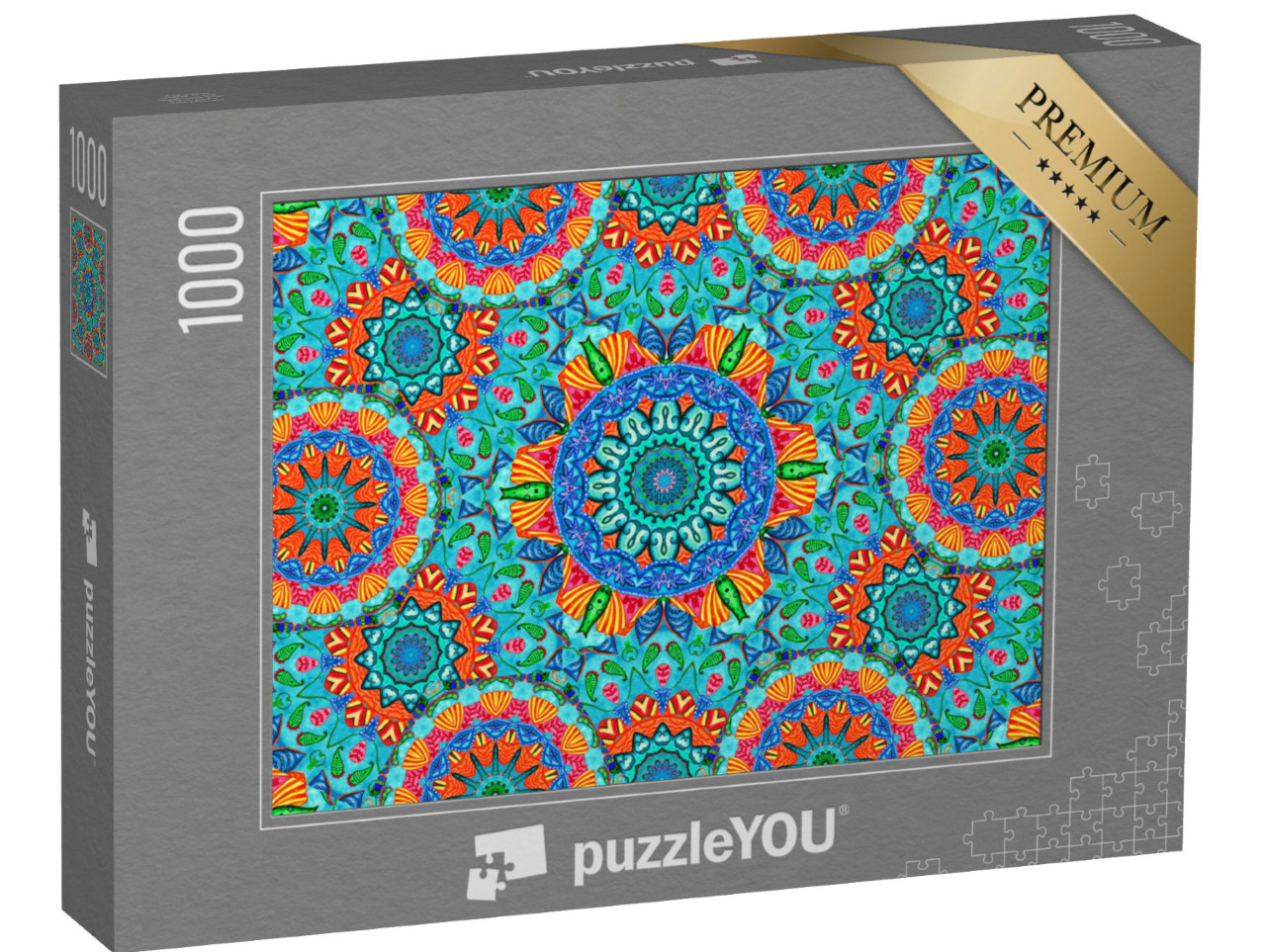 Puzzle 1000 Teile „Abstraktes Muster im arabischen Stil: Kaleidoskop“