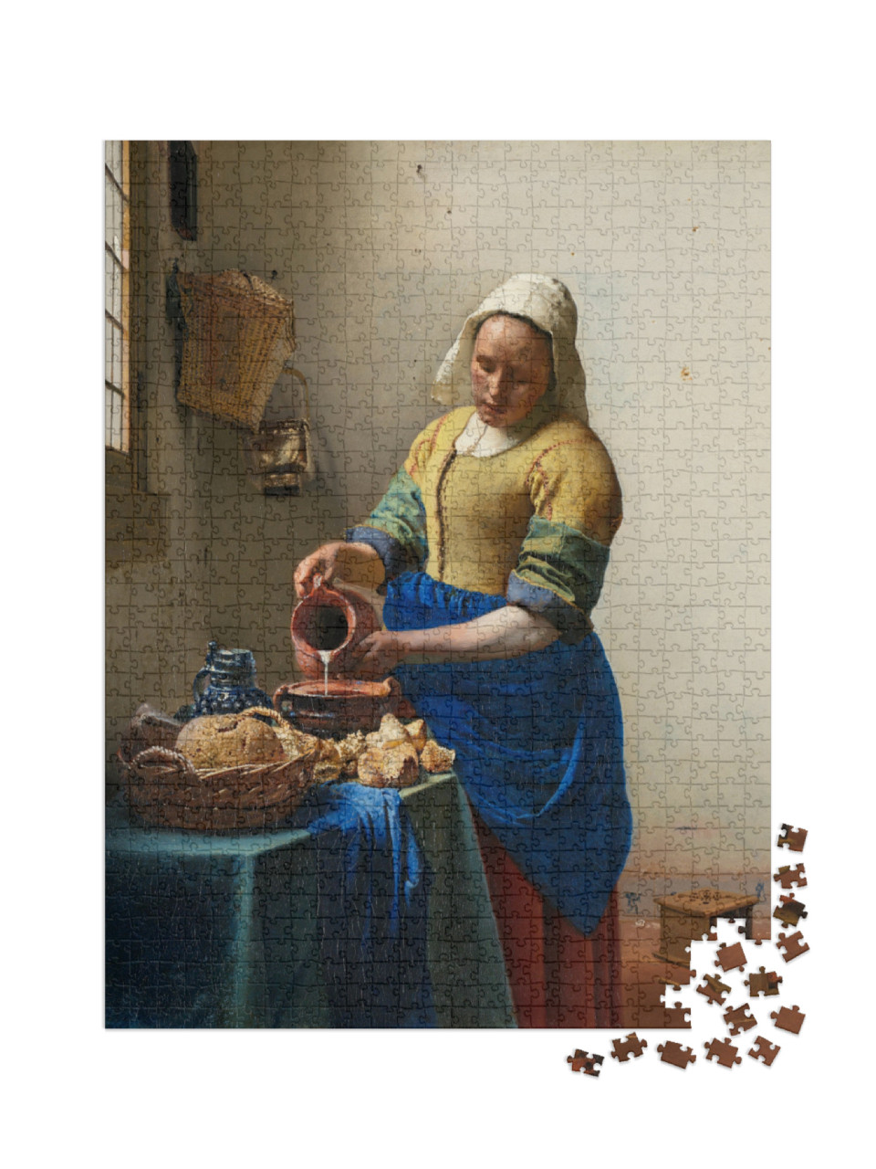 Puzzle 1000 Teile XXL „Johannes Vermeer - Das Milchmädchen“