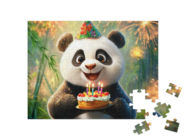 Puzzle 100 Teile „Paula Panda hat eine Überraschung für dich“