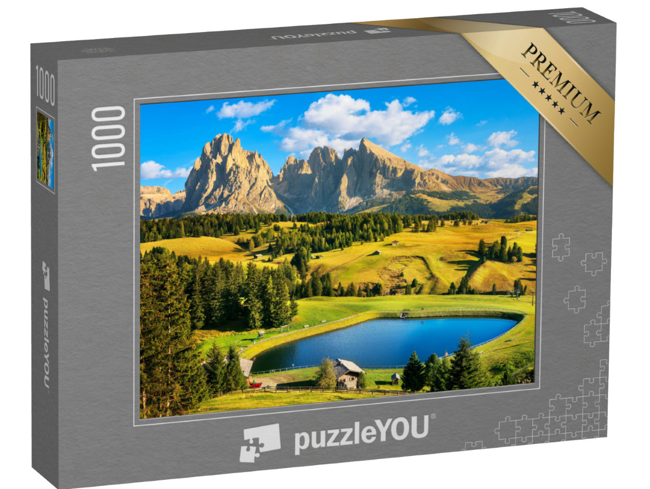 Puzzle 1000 Teile „Seiser Alm in den Dolomiten“