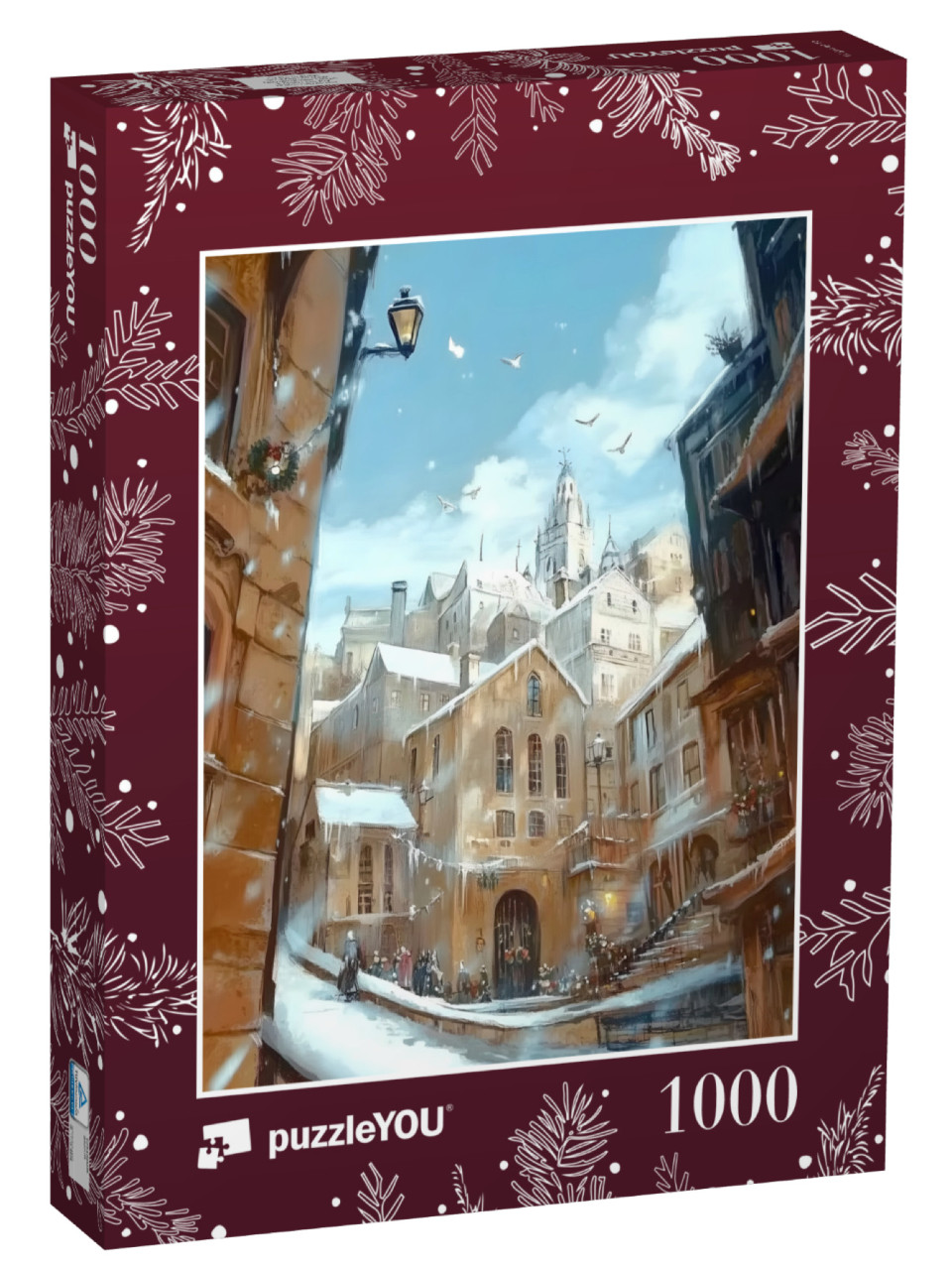 Puzzle 1000 Teile „Weihnachtsmorgen über der Altstadt“