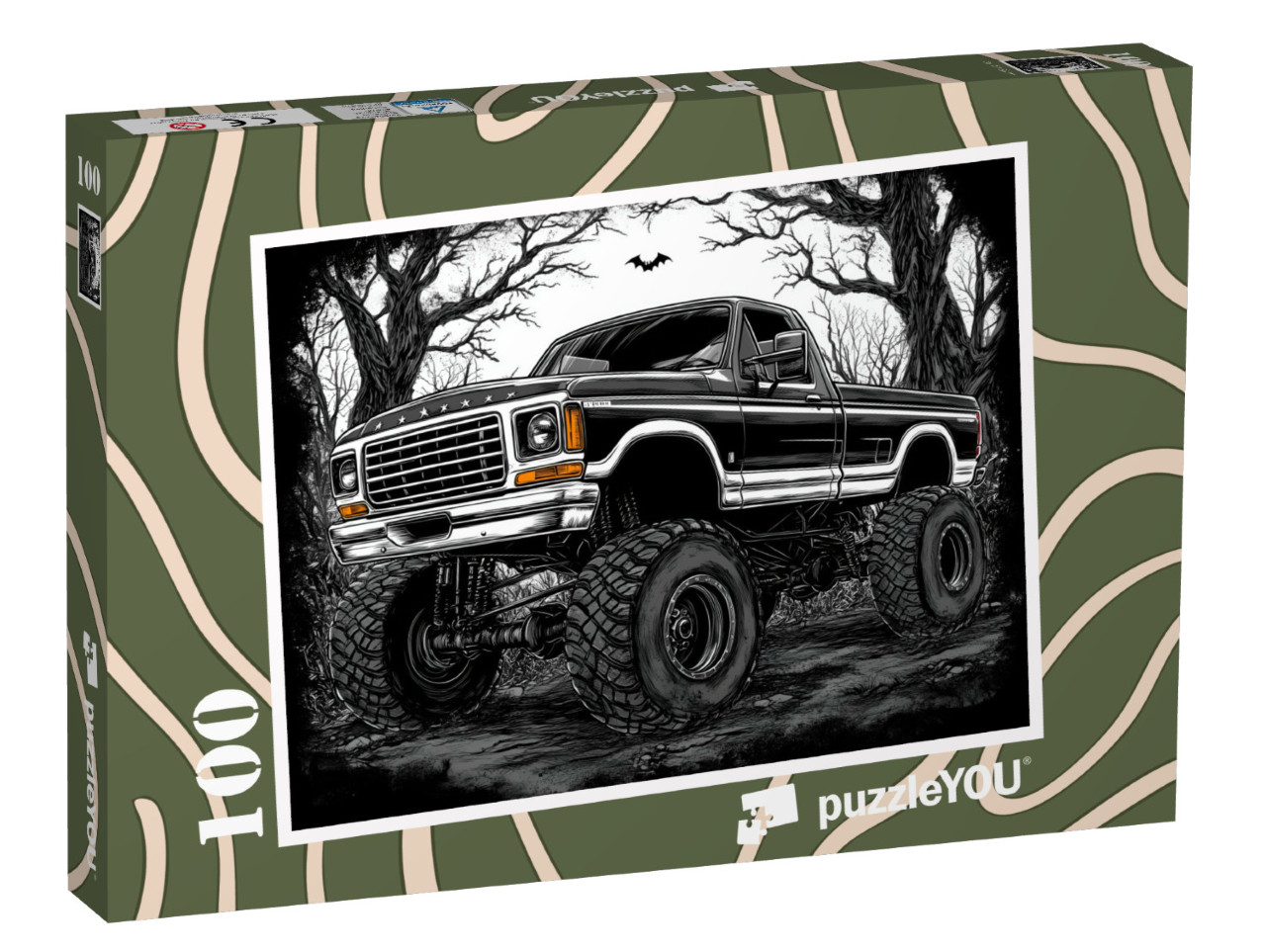 Puzzle 100 Teile „Die coolsten Monstertrucks“