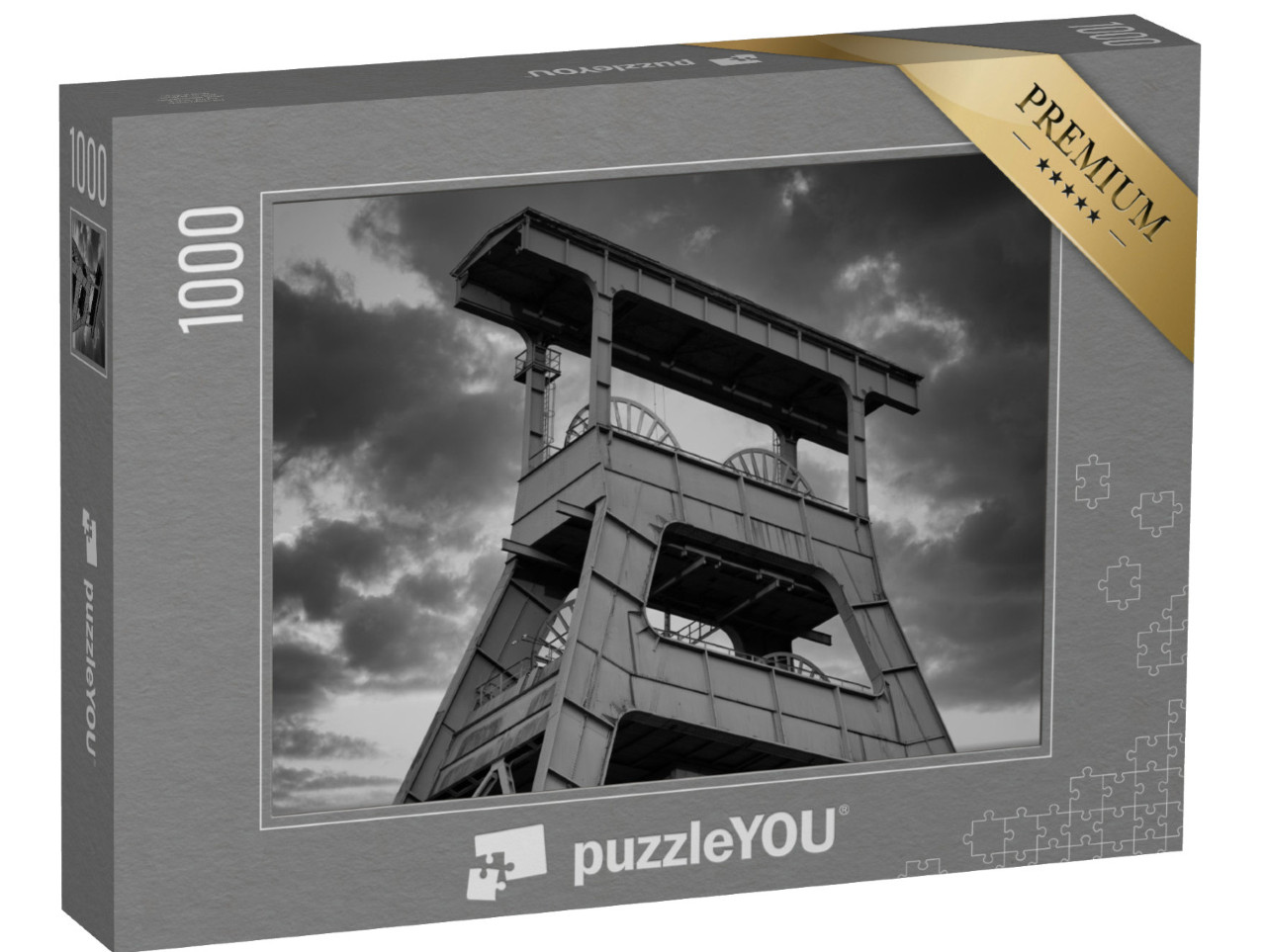 Puzzle 1000 Teile „Ein alter Förderturm, Ruhrgebiet, Deutschland“