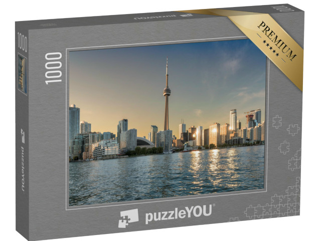 Puzzle 1000 Teile „Skyline von Toronto bei Sonnenuntergang, Ontario, Kanada“