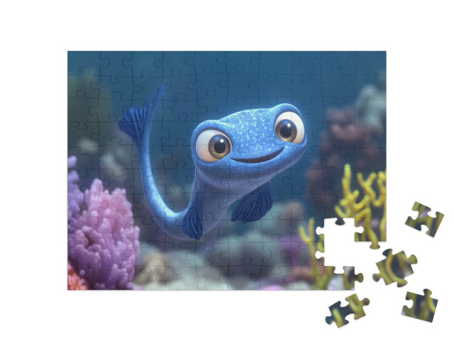 Puzzle 100 Teile „Bubbles und der Zauber des Ozeans“