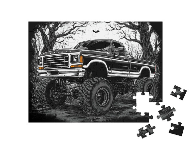 Puzzle 100 Teile „Die coolsten Monstertrucks“